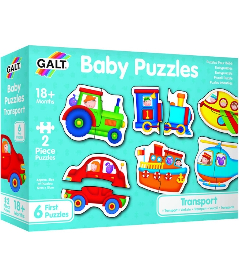 Imagine Baby Puzzles: Set de 6 puzzle-uri Transport (2 piese)