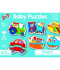 Imagine Baby Puzzles: Set de 6 puzzle-uri Transport (2 piese)