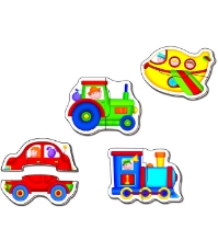 Imagine Baby Puzzles: Set de 6 puzzle-uri Transport (2 piese)