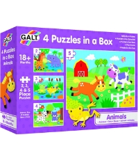 Imagine Set 4 puzzle-uri - Animalute (2, 3, 4, 5 piese)