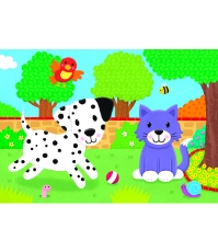 Imagine Set 4 puzzle-uri - Animalute (2, 3, 4, 5 piese)