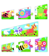 Imagine Set 6 puzzle - Animalute jucause (3 piese)