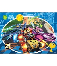 Imagine Puzzle de colorat - Mickey in cursa (24 piese)