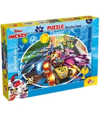 Imagine Puzzle de colorat - Mickey in cursa (24 piese)