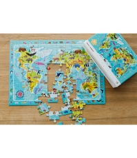 Imagine Puzzle - Harta animalelor lumii (80 piese)