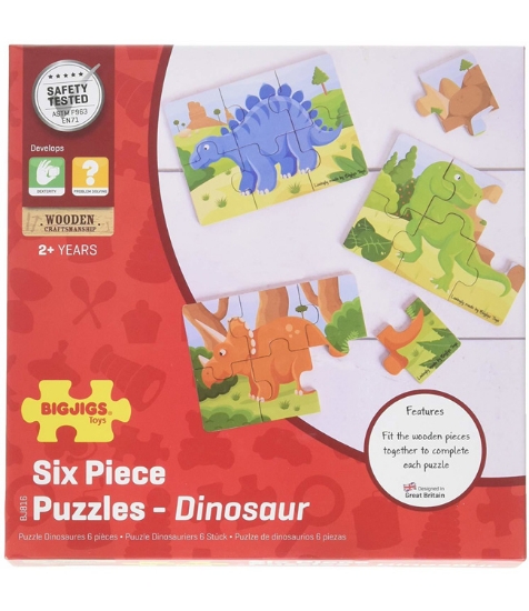 Imagine Set 3 puzzle din lemn - Dinozauri