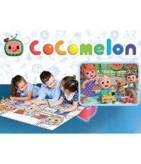 Imagine Puzzle de colorat maxi - O zi insorita cu Cocomelon (24 piese)