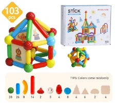 Imagine Set de constructie magnetic - STICK (103 piese)