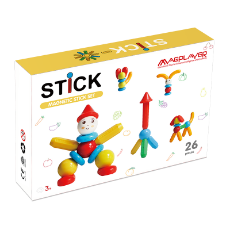 Imagine Set de constructie magnetic - STICK (26 piese)