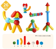 Imagine Set de constructie magnetic - STICK (26 piese)