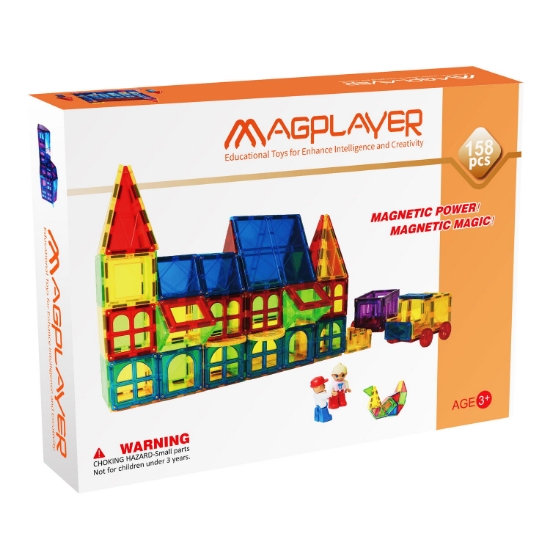 Imagine Set de constructie magnetic 3D - 158 piese