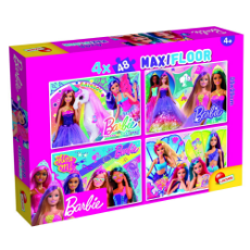 Imagine Puzzle de colorat maxi - Barbie (4 x 48 de piese)