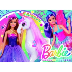 Imagine Puzzle de colorat maxi - Barbie (4 x 48 de piese)