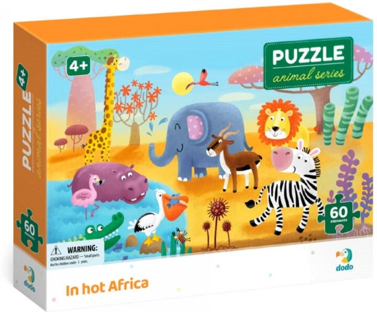 Imagine Puzzle - Minunatele animalute din Africa ( 60 piese)